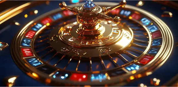 Golden roulette wheel